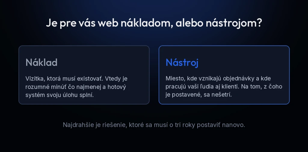 Je web nákladom, alebo nástrojom