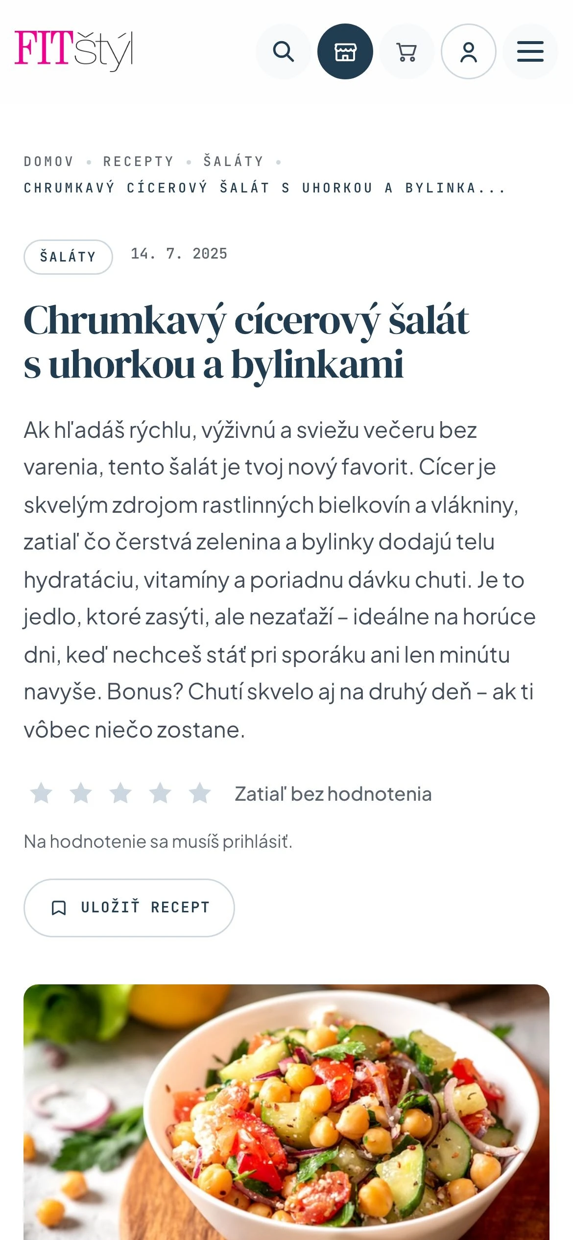 Recept a článok, FIT štýl - Moderný lifestyle magazín