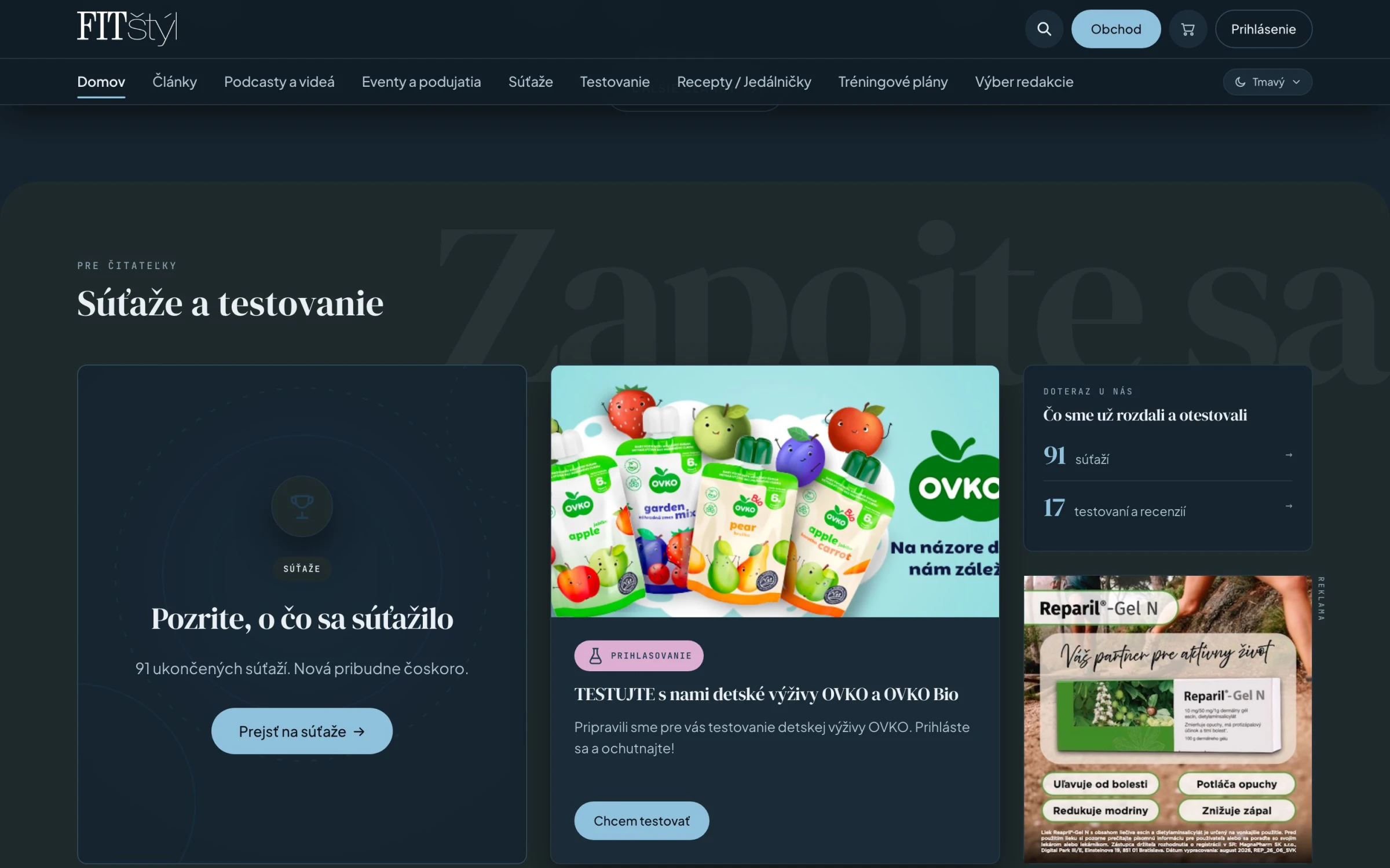 Súťaže a testovanie, FIT štýl - Moderný lifestyle magazín