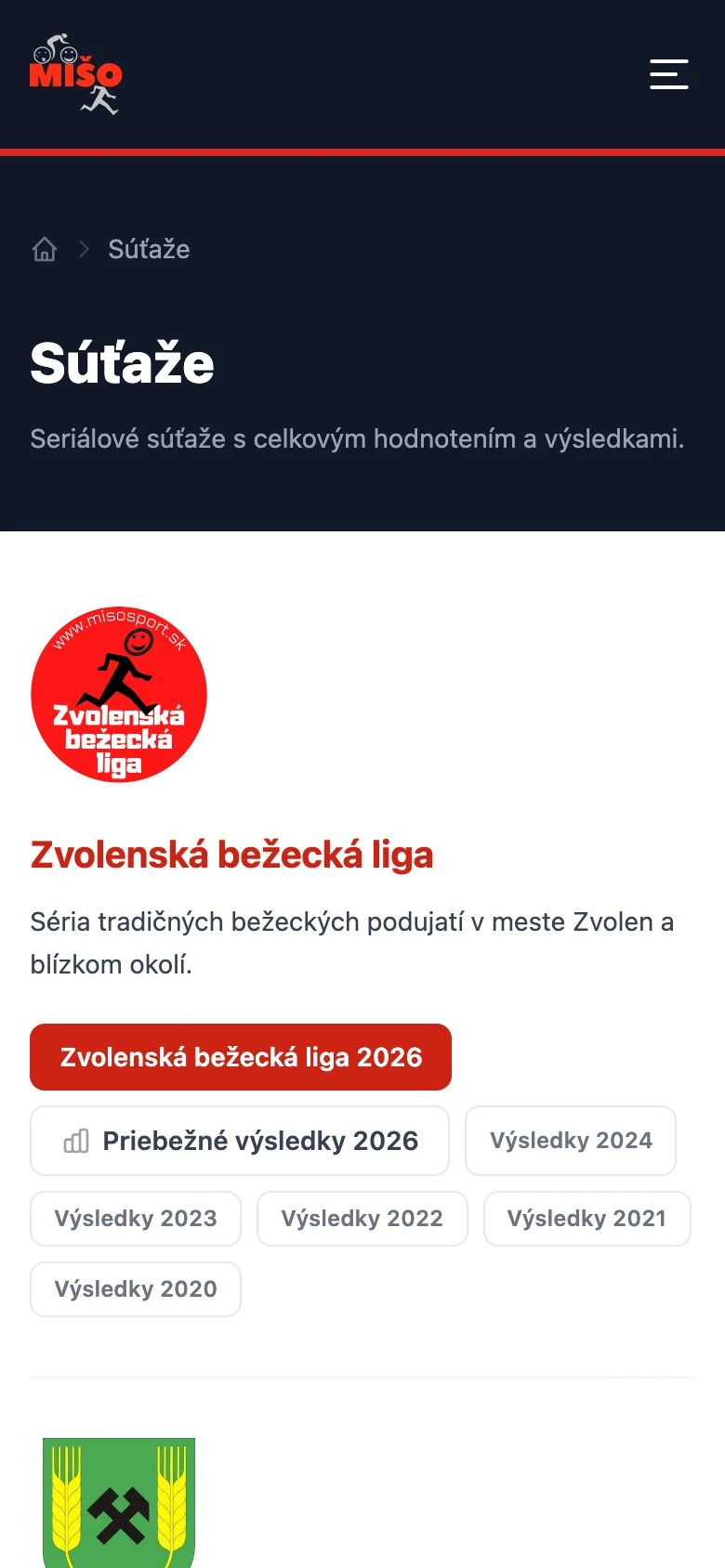Súťaže, Mišo Sport - Meranie času a organizácia bežeckých pretekov