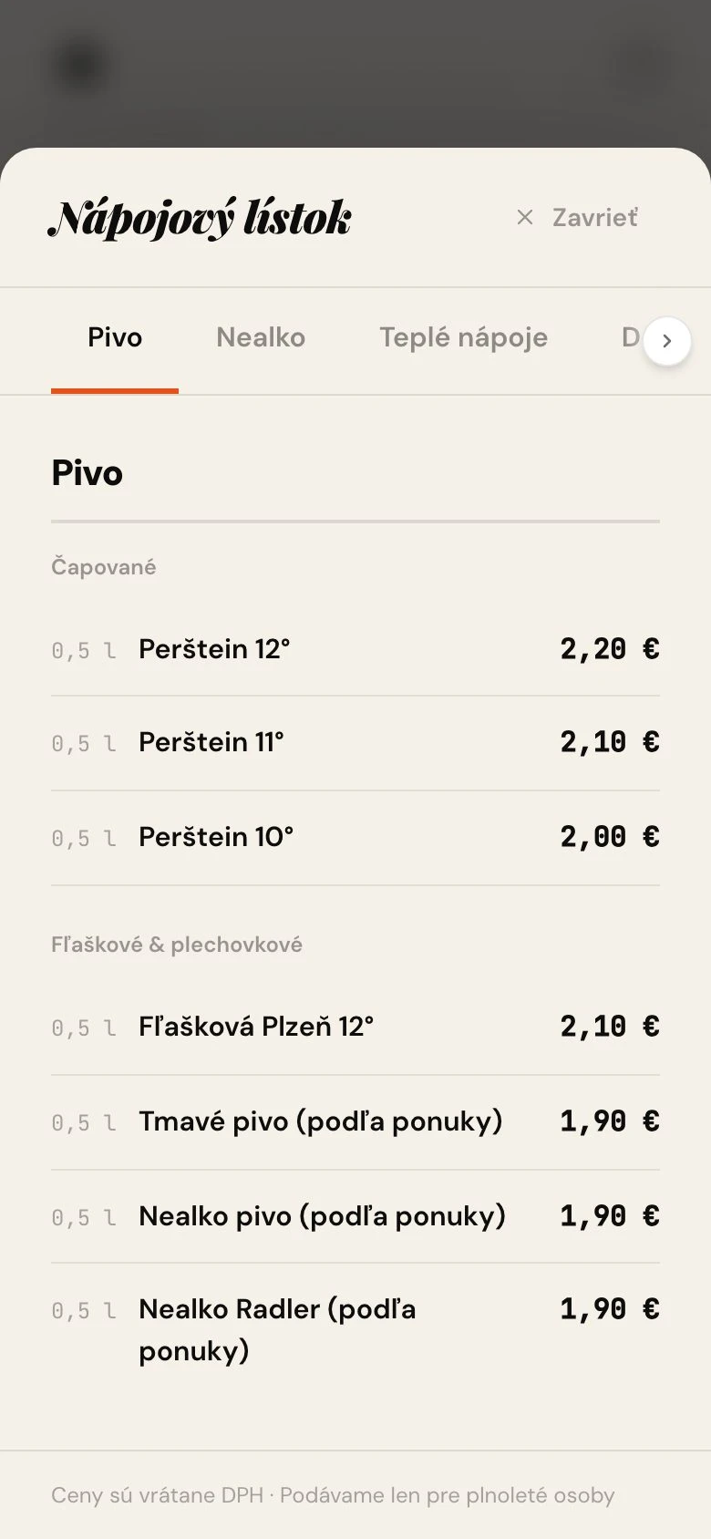 Stála ponuka a nápoje, Burger Pub Zvolen - Smash burgre a craft pivo