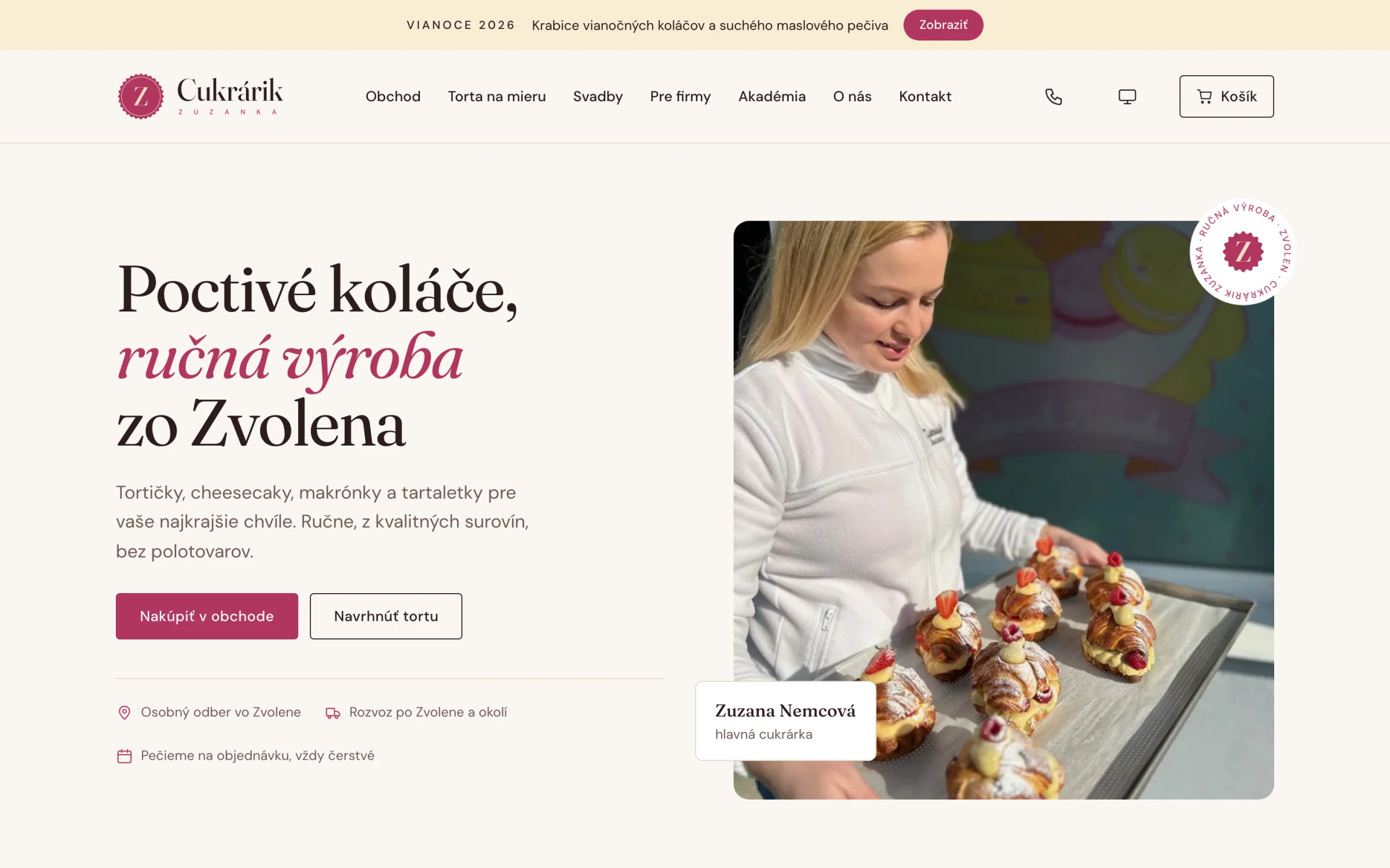 Titulka, Cukrárik Zuzanka - Ručná cukrárenská výroba